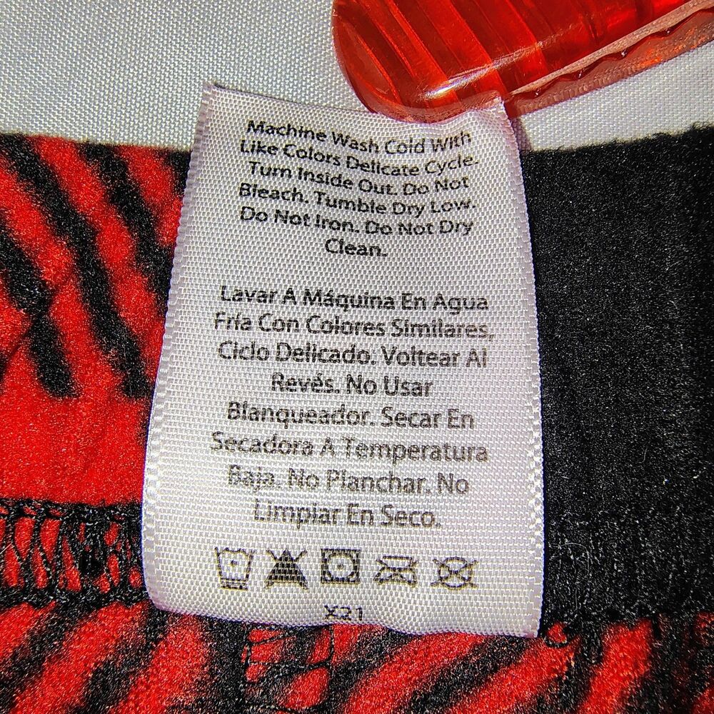 Holiday Time Sz M Red Black Buffalo Plaid Fleece Pajama Pants Christmas - Picture 11 of 14